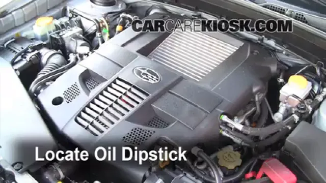 2009 Subaru Forester XT Limited 2.5L 4 Cyl. Turbo Aceite Controlar nivel de aceite